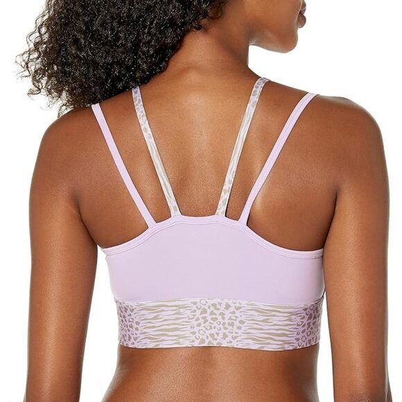 Reebok Women's Purple Leopard Print Sports Bra‎ Small - Picture 2 of 8